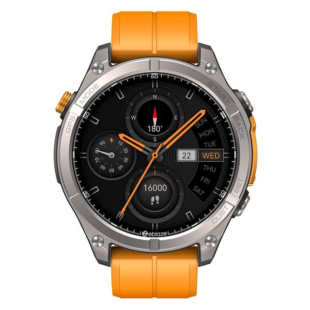 1.43 Inch AMOLED  Screen Zeblaze Stratos 4 Rugged Outdoor Smart Watch 5 ATM & IP69K
