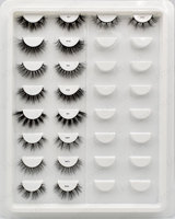 Vente en gros de faux cils 3D de luxe en vison de marque privée 15mm Faux cils russes incurvés Modèle de boîte à cils végétaliens avec style naturel