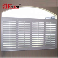 Nouveau design bas prix pare-balles fenêtre volet roulant fixe pvc louvre aluminium ajuster persienne