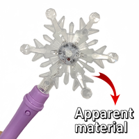 Baguette magique flocon de neige illuminée en plastique LED Kids Party Prop Snow Glowing Wand Winter Festivals Christmas Light up Toys