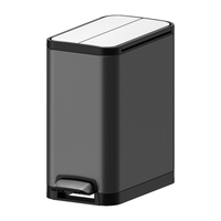 Tempat Sampah Dapur JAVA 30L Top Double Open SS304 Pedal Bin dengan Tutup Soft Close dan 2 Tempat Sampah