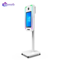 Nouvelle Coque de Photobooth Électrique Relevable pour Appareil Photo DSLR avec Écran Tactile de 21,5 Pouces – Machine Photobooth Portable pour Événements