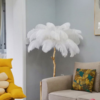 Lampes sur pied en arc LED nordiques de luxe en gros OEM, lampada da terra, plumes rétro, lampes sur pied en plumes pour la décoration de la maison et des hôtels