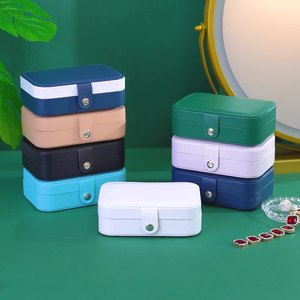 <span class=keywords><strong>2025</strong></span> mới nhất bông tai vòng cổ vòng hộp lưu trữ xách tay đơn giản <span class=keywords><strong>PU</strong></span> da du lịch hộp đồ trang sức cho cô gái - Product Image 2