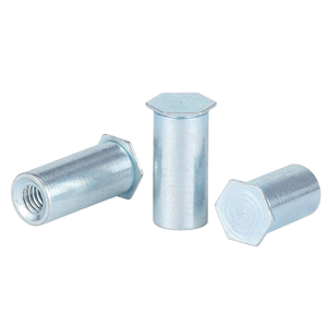 Rivets auto-sertissants à tête hexagonale en acier au carbone zingué bleu M2 M2.5 M3 M4 M5 M6 pour rivetage par pression - Product Image 4