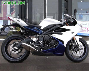 Pour Triumph <span class=keywords><strong>Daytona</strong></span> <span class=keywords><strong>675</strong></span> <span class=keywords><strong>2013</strong></span> 2014 2015 2016 Daytona675 13 14 15 16 Blanc Bleu Noir ABS Carénage de moto Ensemble de carénage - Product Image 1