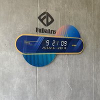 Horloge murale numérique élégante 63x35cm avec écran LCD, grande horloge LED pour la décoration de la maison, livraison directe, fabrication directe DDP
