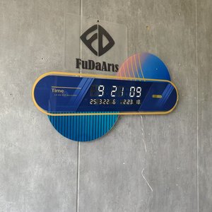 63X35CM S LCD Stilvolles Design Möbel Digitale <span class=keywords><strong>Wanduhr</strong></span> Große LED Heimdekoration Hängende Uhr Direktvertrieb DDP - Product Image 2