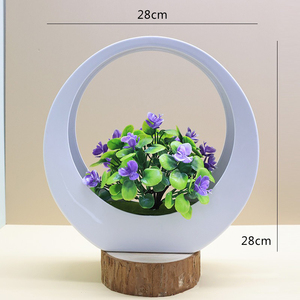 Kunstmatige Bonsai <span class=keywords><strong>Plant</strong></span> voor thuisdecoratie met plastic <span class=keywords><strong>pot</strong></span>, 28cm hoog, 26 designs beschikbaar - Moederdag cadeau - Product Image 2