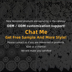 Tissu de dentelle de cordon de fibre laiteuse broderie tissu de dentelle de coton bio Guipure nigériane élégante - Product Image 4