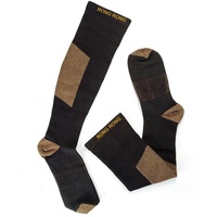 Vente en gros de chaussettes de compression personnalisées pour femmes/hommes 20-30mmhg cuivre à hauteur du genou pour le vol sportif avec logo Technics tricoté sur le corps