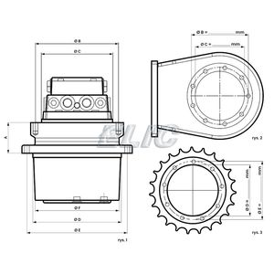 Eindoverbrenging voor Kubota graafmachines U30-3 U35 U45 U50 U55 KX36-3 KX41-2 KX71-3 KX91-3 KX121-3 KX155 KX161-2 KX165 - Product Image 3