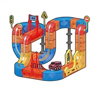 Set de Tren Magnético Luminoso de 115 Piezas, Marca KSF, Batería de Litio, Material Plástico, Colección de Trenes al por Mayor para Tiendas STEM