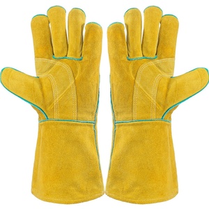 ถุงมือหนังกันความร้อนสำหรับงานเชื่อม ยี่ห้อ Golden Gatuo แบบยาว ไม่มีซิลิโคน คุณภาพพรีเมียม ถุงมือเพื่อความปลอดภัย - Product Image 3