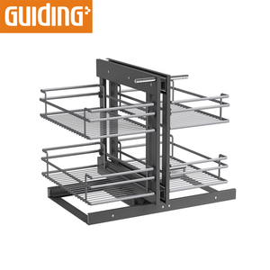 Steel Kitchen Cabinet Door Tray Organizer Hardware Nano Spray Plating Magic <strong>Corner</strong> Storage <strong>Basket</strong> for Kitchen <strong>Corner</strong> - Product Image 2