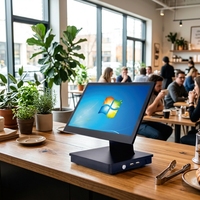 Sistema POS con Pantalla Táctil Capacitiva de 15.6 Pulgadas, Windows 11, Bluetooth 5.2/Wi-Fi 6, Resolución Full HD, Aleación de Aluminio Ultrafina para Restaurante, Intel