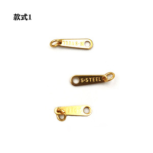 Colgante de acero inoxidable dorado con logotipo personalizable, joyería DIY, colgante redondo pequeño para regalo, accesorio de cadena H1030 - Product Image 2