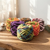 Vente directe usine – Fil à couverture épais 100 % polyester teint, écologique, anti-boulochage, 100g, super doux et moelleux pour crochet à la main