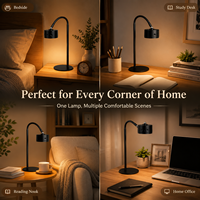 Lampe de table LED moderne rechargeable à col de cygne avec télécommande, 4000 mAh, 3 couleurs, intensité réglable, sans fil, pour étude et lecture, OEM ODM