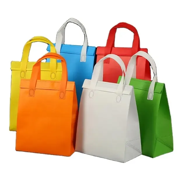 रुइचेंग फैक्ट्री कस्टम वॉटरप्रूफ किराना नॉनवुवेन शॉपिंग बैग फिल्म से ढका हुआ सुपरमार्केट के लिए गैर-बुना कपड़ा टोट बैग