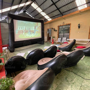 Gran pantalla de cine inflable al aire libre patio trasero proyector pantalla de cine con silla inflable - Product Image 5