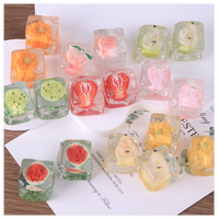 Jouets alimentaires 3D en résine mignons de dessin animé pour enfants, en forme de fruits (pastèque, pêche, citrouille, poire, cerise, fraise rose), pour jeu de cuisine DIY