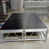 Plateforme de scène portable en aluminium 4x4ft et 4x8ft pour concerts, événements et présentoirs en treillis