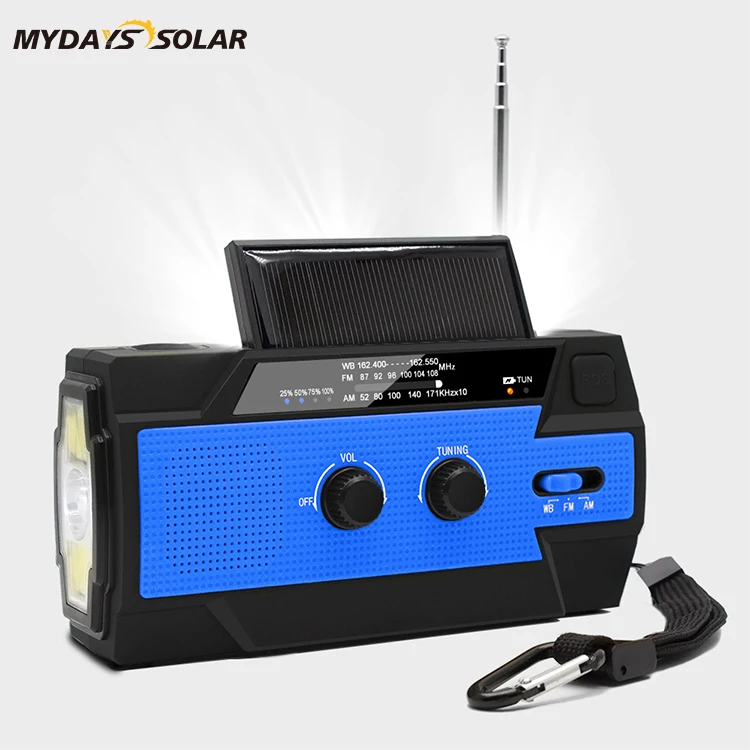 Mydays наружный 4000mAh Солнечный портативный AM/FM/NOAA аварийный ручной Погоды Радио с зарядным устройством для мобильного телефона