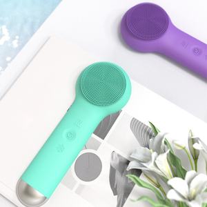 Brosse nettoyante électrique portative pour le visage, vibrante, avec compresse chaude et froide, en silicone, pour nettoyer les pores du visage - Product Image 6