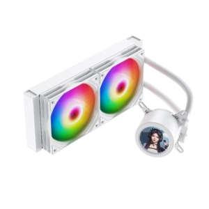 Nuevo diseño, de 240mm <span class=keywords><strong>Cpu</strong></span>, pantalla LCD a todo Color de 1, 2,1 pulgadas, refrigeración por agua con ventilador Argb de 5V, enfriador blanco de agua fuerte para <span class=keywords><strong>Cpu</strong></span> - Product Image 4