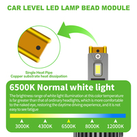 YUFING H4 H11 9006 75W 6000LM ampoule de phare LED 6000K couleur haute puissance faible et faisceau élevé lumière externe pour accessoires de voiture