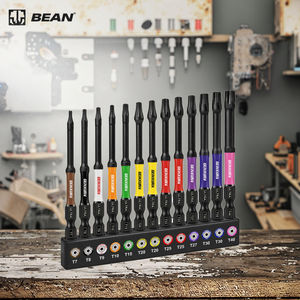 GEINXURN Jeu de 27 embouts magnétiques <span class=keywords><strong>Torx</strong></span> Ultra de 75 mm, outils à main, embouts codés par couleur T7-T40, support en acier industriel - Product Image 6