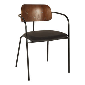 <span class=keywords><strong>Chaise</strong></span> de salle à manger en métal industriel nordique en <span class=keywords><strong>fer</strong></span> <span class=keywords><strong>forgé</strong></span> avec accoudoirs et dossier empilable Meubles de maison - Product Image 5