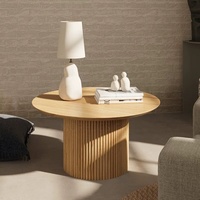 Table basse en bois de haute qualité, moderne, ronde, faite à la main, pour le salon, meubles de maison