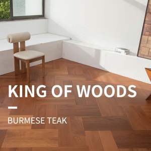 Suelo de madera de teca birmana sólida con patrón de espiga moderno, diseño Interior de lujo para sala de estar, <span class=keywords><strong>parque</strong></span>, - Product Image 2