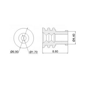 Connecteur automobile, borne <span class=keywords><strong>de</strong></span> connexion, sertissage, pièces en caoutchouc <span class=keywords><strong>de</strong></span> silicone, joint d'étanchéité pour connecteur automobile, bouchon en silicone, joint d'étanchéité 7158-3113-40 - Product Image 3