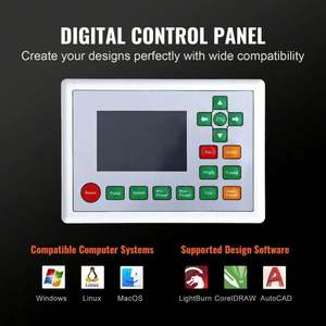 VEVOR-Grabador láser CO2 RUIDA 50/60/80/100/130W, tela acrílica Lightburn, grabado en madera, tubo láser impreso como pieza de repuesto - Product Image 4