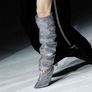 <span class=keywords><strong>Stivali</strong></span> da <span class=keywords><strong>Donna</strong></span> <span class=keywords><strong>di</strong></span> <span class=keywords><strong>Marca</strong></span> <span class=keywords><strong>di</strong></span> Lusso Stile Western Cowboy con Tacco Chunky e Brillantini Disponibili Ora - Product Image 1