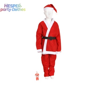 ชุดซานต้าเด็ก HESPER ราคาประหยัด ทำจากผ้าไม่ถักทอ สำหรับคริสต์มาส แบบ unisex ประกอบด้วยเสื้อสีแดงและหมวกสำหรับคอสเพลย์ - Product Image 1