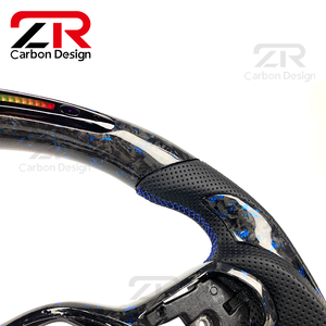 Volante Deportivo Personalizado de Fibra de Carbono Forjado con LED para <span class=keywords><strong>Honda</strong></span> Civic 11ª Generación, Volante Personalizado para <span class=keywords><strong>Accord</strong></span> CR-V Acura Integra - Product Image 4