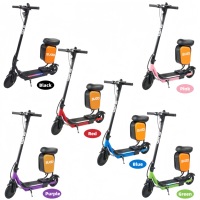Trottinette électrique pliable avec cadre en acier, design étanche, contrôle par application, lumières LED colorées, moteur 350W, construction portable