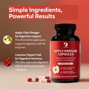 Cápsulas de vinagre de sidra de manzana natural OEM suplemento de hierbas de dieta vegana para el control de peso nutrición de vinagre de sidra de manzana - Product Image 3