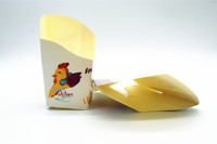 Sac en papier écologique à usage unique, pour Chips et pommes de terre, avec Logo imprimé personnalisé, plateau en carton, Popcorn, poulet, pièces