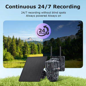 Caméra solaire 24/7 AOV à double <span class=keywords><strong>objectif</strong></span> et double vue, Plug and Play, 4G SIM sans fil, mini caméra PTZ avec suivi automatique et audio bidirectionnel, caméra réseau - Product Image 6