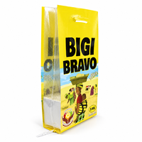 Sacs d'emballage en PP tissé laminé en film BOPP avec impression couleur personnalisée pour farine de blé et riz, 5kg, 10kg, 25kg, avec poignée perforée