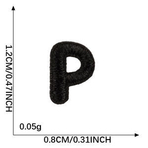 แผ่นรีดด้านหลังขนาด<span class=keywords><strong>1</strong></span>.2ซม. แผ่นปักตัวเลขตัวอักษรสีดำน่ารักขนาดเล็กสำหรับงาน DIY - Product Image 6
