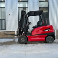 Chariot élévateur de 2,5 tonnes avec batterie au plomb rechargeable pour le chargement de marchandises en entrepôt intérieur, chariot élévateur électrique