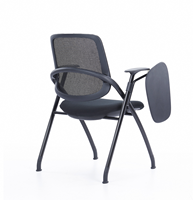 Chaise de formation empilable avec tablette d'écriture, fabrication OEM/ODM, chaise de conférence en maille durable pour la formation et les séminaires d'entreprise