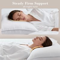 Oreiller de luxe de qualité hôtelière, alternative au duvet, doux, respirant, offrant un soutien optimal, hypoallergénique, pour toutes les saisons