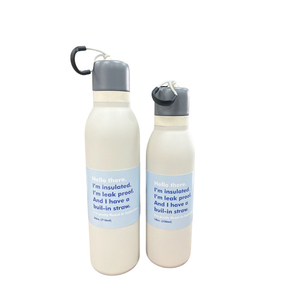 Elegante bottiglia di acqua a doppia parete isolata bottiglia di <span class=keywords><strong>acciaio</strong></span> inossidabile a prova di perdite con paglia incorporata 710ml/530ml - Product Image 2